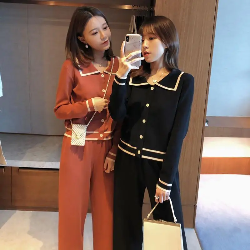 New Arrival Autumn Winter Knitted Two Piece Set Casual Women's Pullovers Tops and Wide-Leg Pants Suits High Quality Y475
New Arrival Autumn Winter Knitted Two Piece Set Casual Women's Pullovers Tops and Wide-Leg Pants Suits High Quality Y475