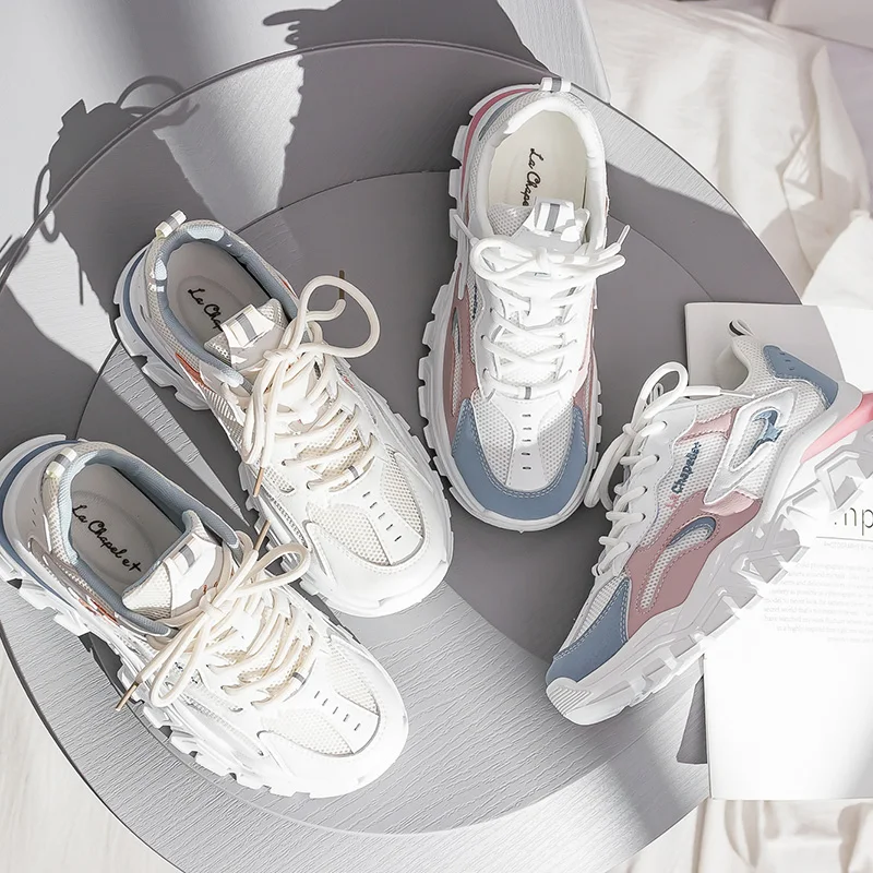 2021 spring and autumn new daddy shoes student white shoes Korean casual thick soled sports running shoes for women
2021 spring and autumn new daddy shoes student white shoes Korean casual thick soled sports running shoes for women