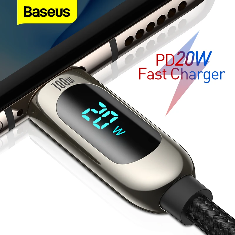 Baseus 20W PD USB Type C Cable for iPhone 12 11 Pro Xs Max Fast Charging Charger for MacBook iPad Pro Type-C USBC Data Wire Cord
Baseus 20W PD USB Type C Cable for iPhone 12 11 Pro Xs Max Fast Charging Charger for MacBook iPad Pro Type-C USBC Data Wire Cord