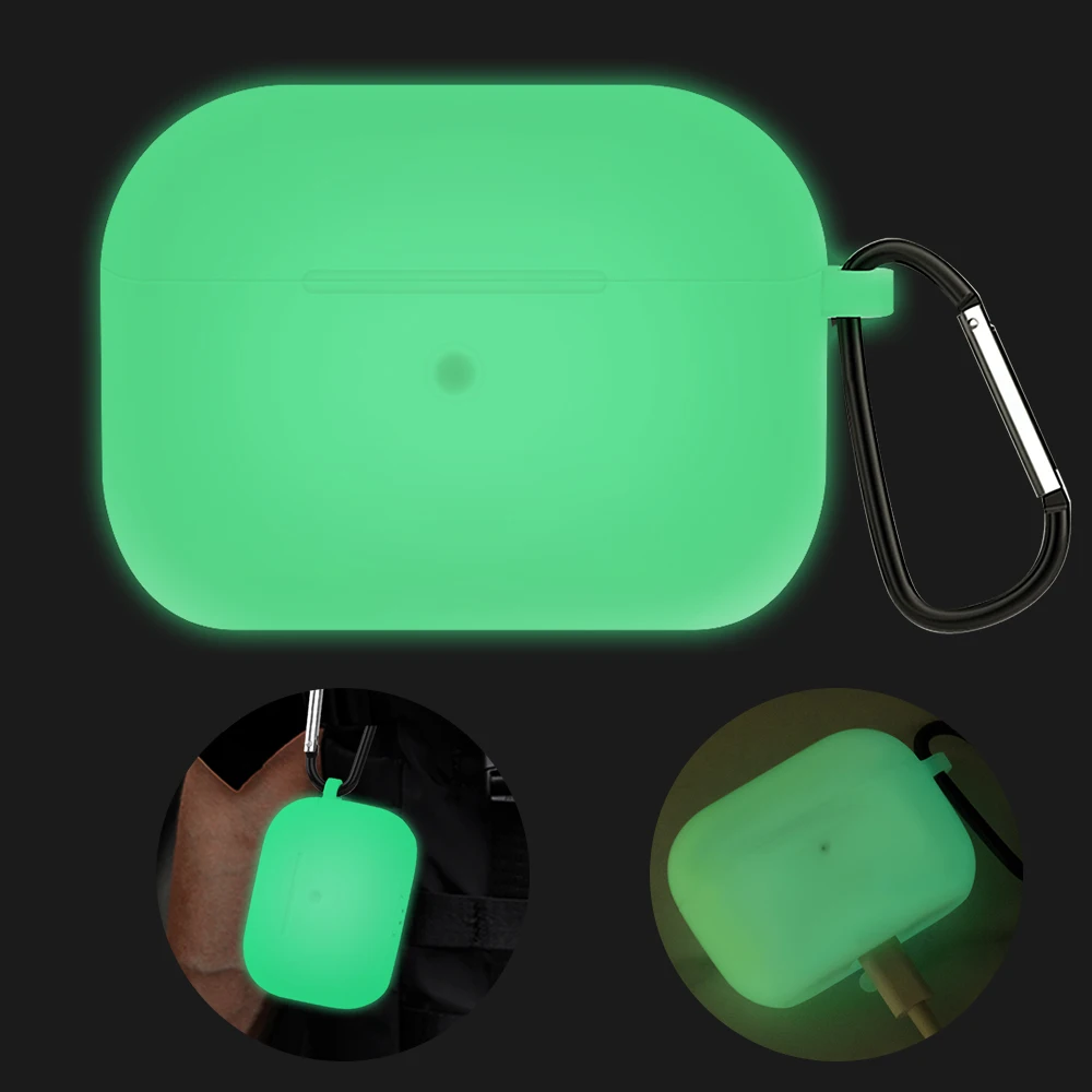 Чехол со светящимися наушниками для AirPods Pro Air Pods Ультратонкий силиконовый TWS Bluetooth