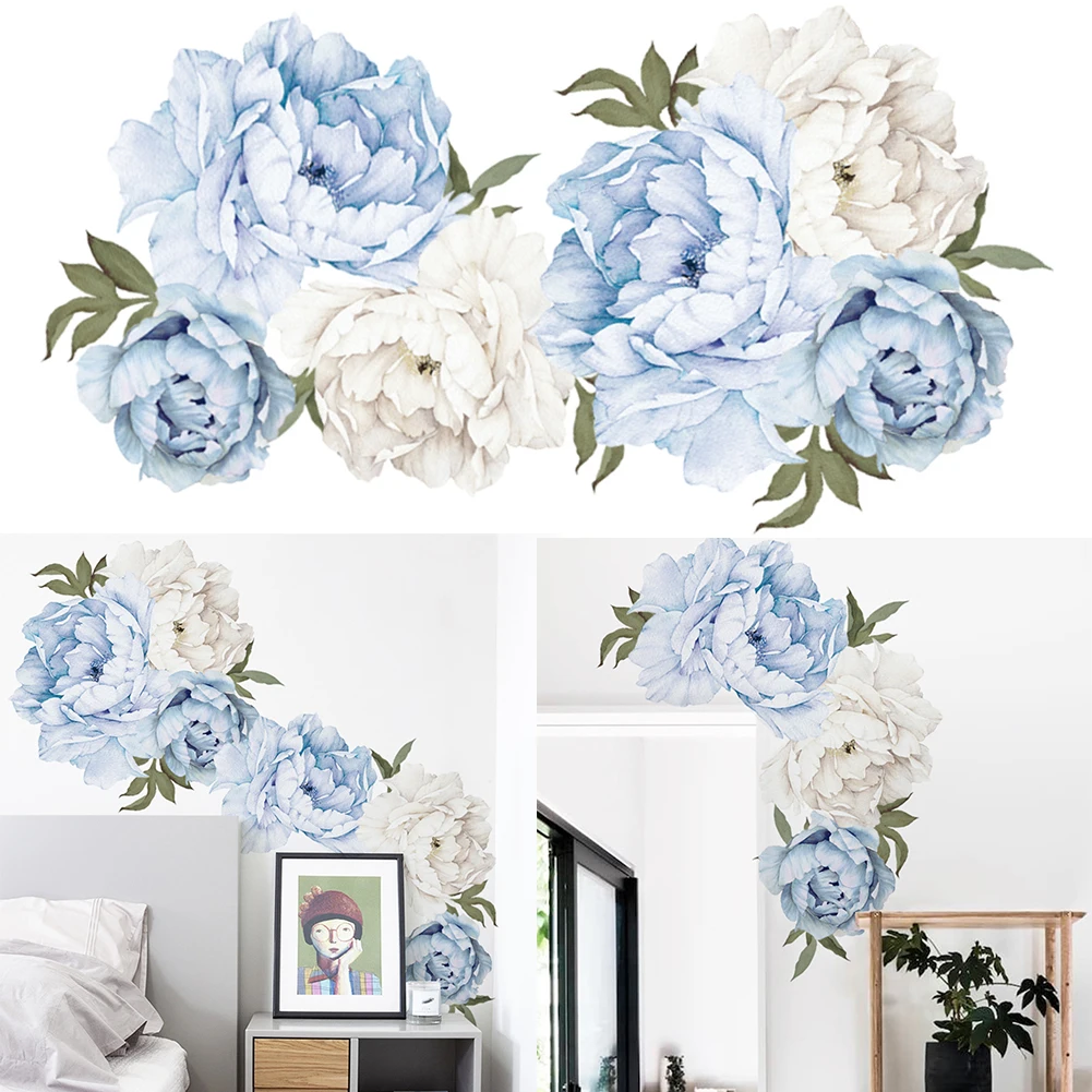 Decals Wall Sticker Home Blue Home decor Accessories Tool Large Peony Flower
Decals Wall Sticker Home Blue Home decor Accessories Tool Large Peony Flower