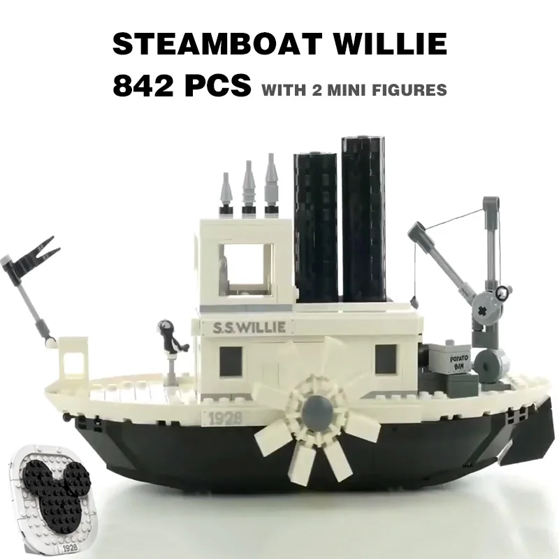 Ideas Series Steam Willie Black White Ship Boat Model Mickey Minnie Building Blocks Bricks Education Birthday Christmas Toy Gift
Ideas Series Steam Willie Black White Ship Boat Model Mickey Minnie Building Blocks Bricks Education Birthday Christmas Toy Gift