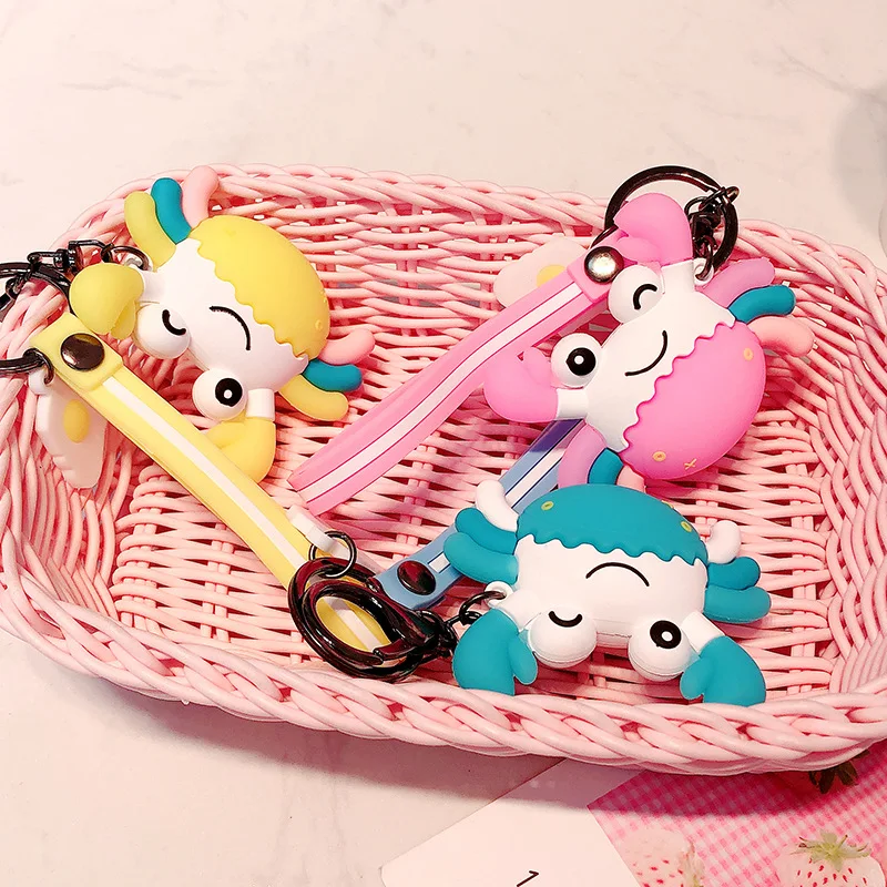 PVC Chain for Pants Cartoon Keychain Man Key Chain Crab Women Ouples Keyring Pendant Blue Key Ring Accessories Brelok
PVC Chain for Pants Cartoon Keychain Man Key Chain Crab Women Ouples Keyring Pendant Blue Key Ring Accessories Brelok