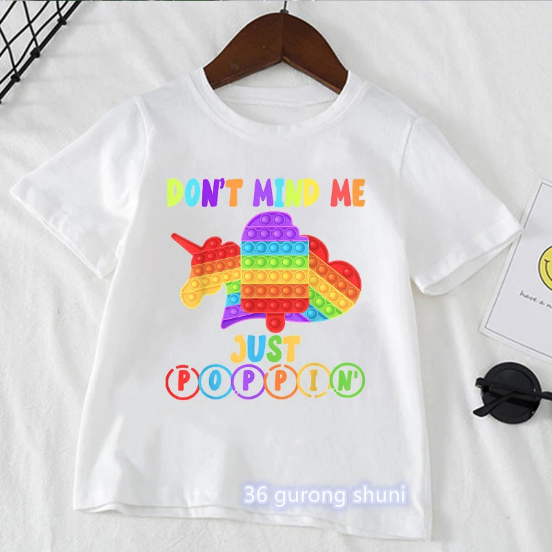 Funny Don'T Mind Me Just Poppin Graphic Print T-Shirt Girls/Boys Fidget Toys Unicorn Love Ice Cream Tshirt Kids Clothes Tops
Funny Don'T Mind Me Just Poppin Graphic Print T-Shirt Girls/Boys Fidget Toys Unicorn Love Ice Cream Tshirt Kids Clothes Tops