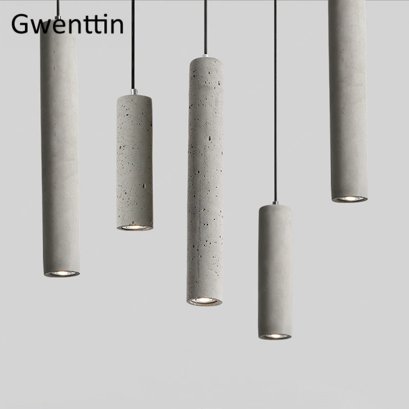 Цементная Подвесная лампа винтажные светодиодные светильники для спальни кафе