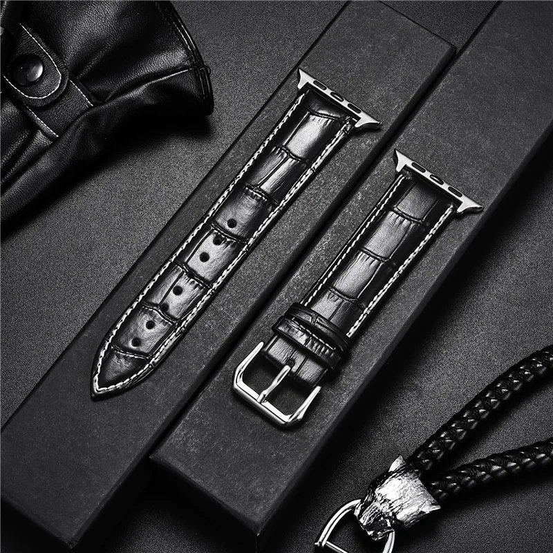 Embossed Leather Watch Straps for Apple Watch Series 6 5 4 3 SE Wrist Band 42mm 38mm Classic Leather Strap 44mm 40mm for iwatch
Embossed Leather Watch Straps for Apple Watch Series 6 5 4 3 SE Wrist Band 42mm 38mm Classic Leather Strap 44mm 40mm for iwatch