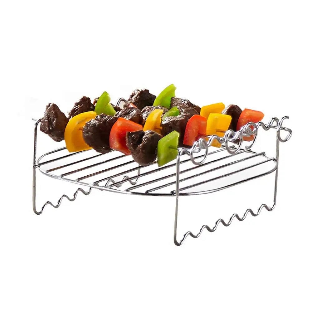 Air fryer Rack Fits all 3.7QT 5.8QT Multi-purpose Double Layer Rack with Skewers Compatible with Phillips, Gowise etc Promotion
Air fryer Rack Fits all 3.7QT 5.8QT Multi-purpose Double Layer Rack with Skewers Compatible with Phillips, Gowise etc Promotion