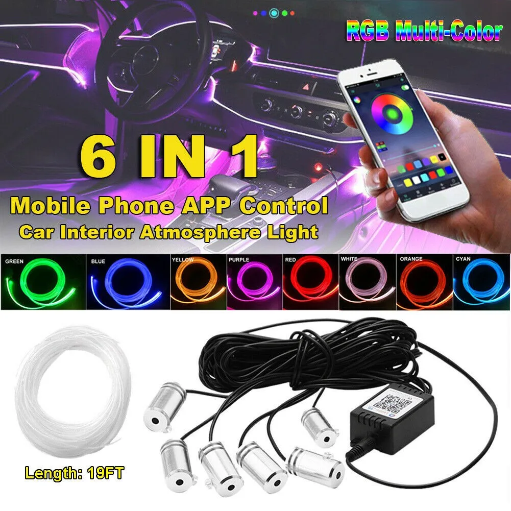Автомобильный Стайлинг, RGB светодиодсветодиодный неоновая лента EL, комплект освещения для салона, окружающая лампа, 6 м, управление через пр...
Автомобильный Стайлинг, RGB светодиодсветодиодный неоновая лента EL, комплект освещения для салона, окружающая лампа, 6 м, управление через пр...