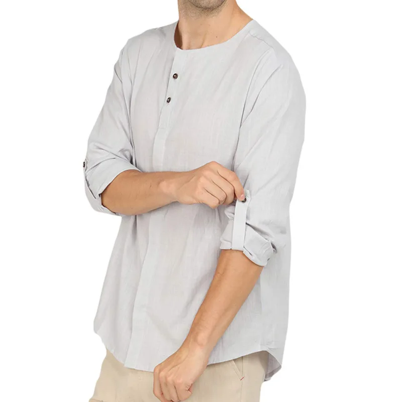 iSurvivor 2021 Men's New Cotton Linen Long Sleeve Shirt Loose Square Collar Cardigan Invisible Button Men's Shirt
iSurvivor 2021 Men's New Cotton Linen Long Sleeve Shirt Loose Square Collar Cardigan Invisible Button Men's Shirt