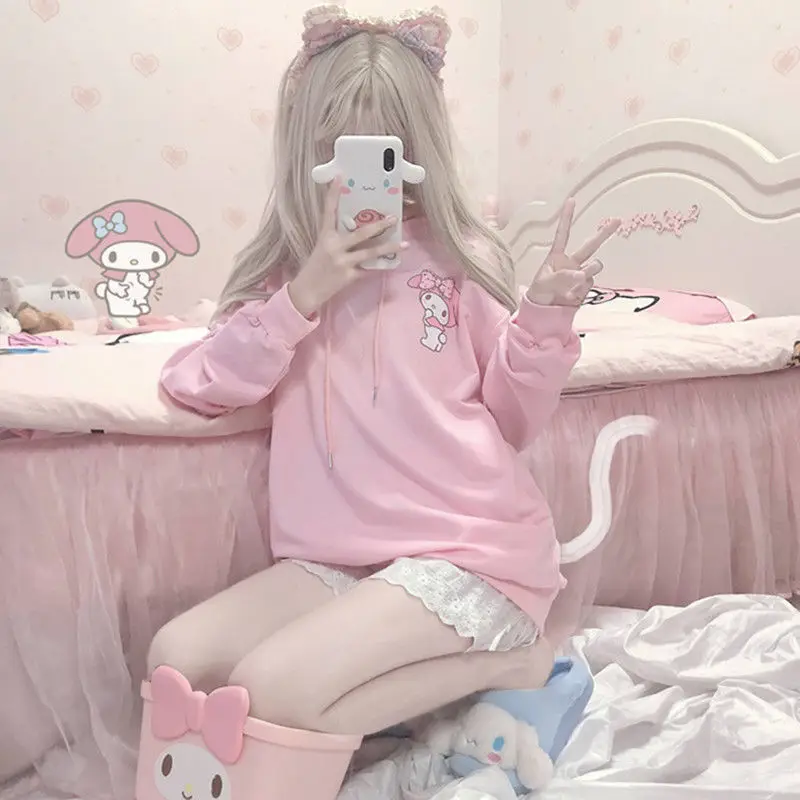 Spring and summer new pink print cartoon oversized hoodie Japanese ins college style cute and sweet loose hooded student jacket
Spring and summer new pink print cartoon oversized hoodie Japanese ins college style cute and sweet loose hooded student jacket