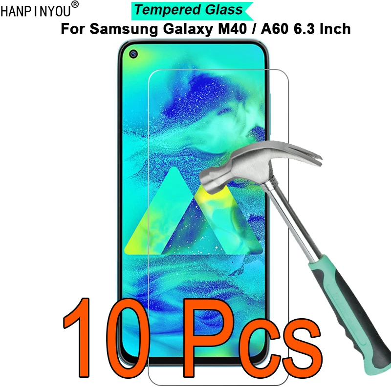 

10 Pcs/Lot For Samsung Galaxy M40 M405 / A60 9H Hardness 2.5D Ultra-thin Toughened Tempered Glass Film Screen Protector Guard