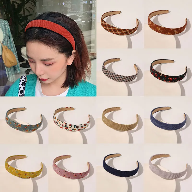 Simplicity Sweet Styling Hair Accessories New Style Women Vintage Corduroy Print Headbands Fashion Girls Plaid Hairband
Simplicity Sweet Styling Hair Accessories New Style Women Vintage Corduroy Print Headbands Fashion Girls Plaid Hairband