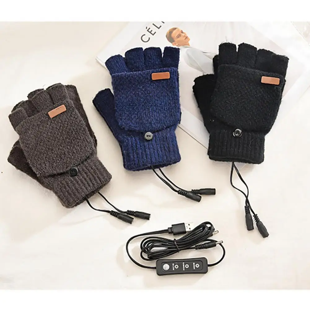 Heated Gloves 5V USB Heated Winter Knitting Wool Gloves Warm Full Finger And Half Fingerless Christmas Gifts For Women And Men
Heated Gloves 5V USB Heated Winter Knitting Wool Gloves Warm Full Finger And Half Fingerless Christmas Gifts For Women And Men