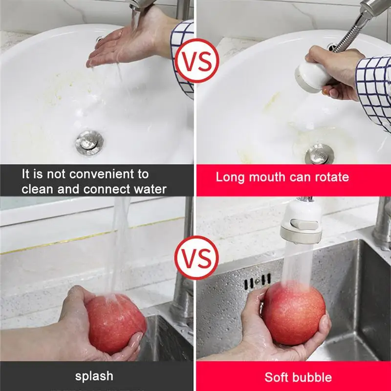 Kitchen splash-proof faucet extender 2 Modes 360 Rotatable Bubbler High booster household shower sprayer water-saving universal
Kitchen splash-proof faucet extender 2 Modes 360 Rotatable Bubbler High booster household shower sprayer water-saving universal
