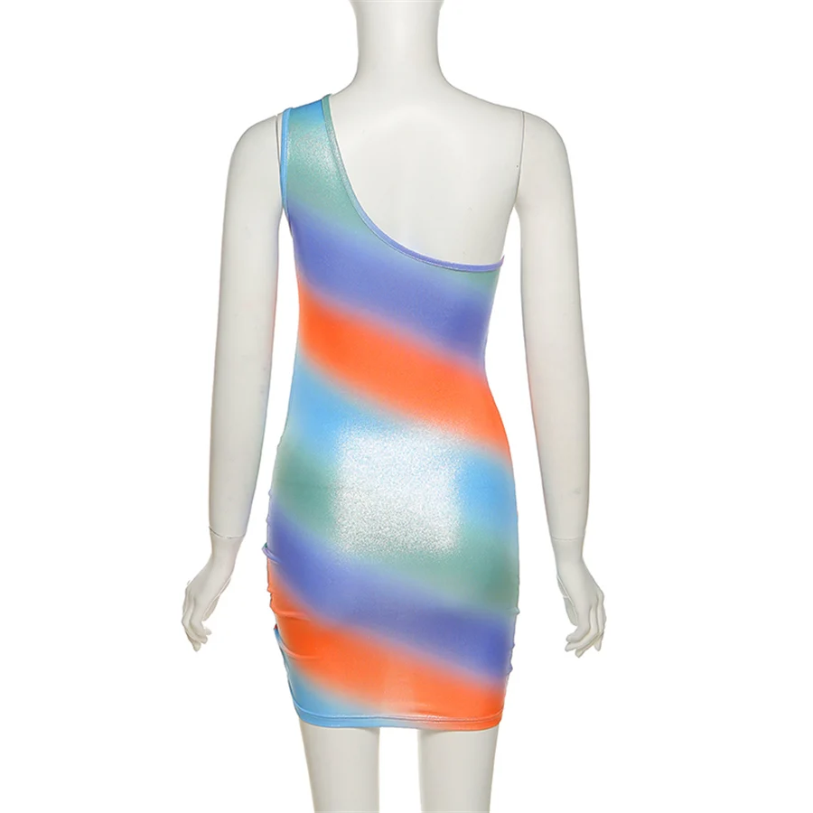 K21D02535 One Shoulder Hollow Out Colorful Print Evening Dresses Casual Dress Women 
K21D02535 One Shoulder Hollow Out Colorful Print Evening Dresses Casual Dress Women