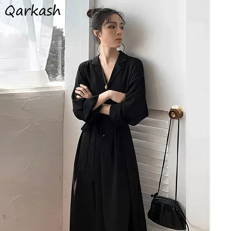 Long Sleeve Dress Women Elegant Pure Color Spring Midi Temperament Leisure Simple Feminino Vestidos Soft Ulzzang Clothing Femme
Long Sleeve Dress Women Elegant Pure Color Spring Midi Temperament Leisure Simple Feminino Vestidos Soft Ulzzang Clothing Femme