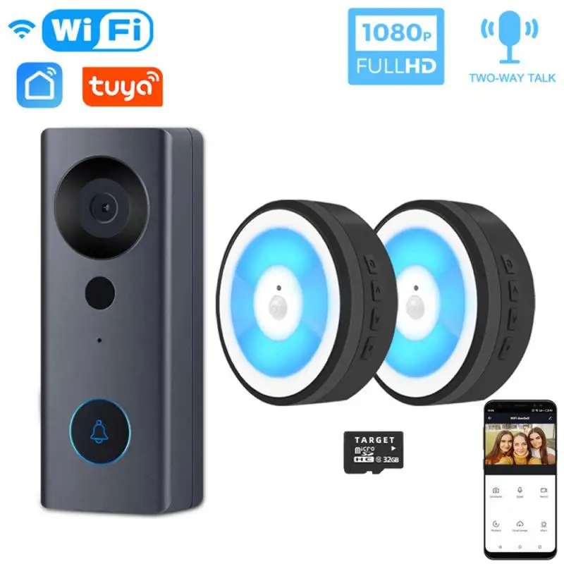 Smart Tuya WiFi Video Doorbell Camera Visual Intercom With Chime Night Vision IP Door Bell Wireless Home Security Camera 1080P
Smart Tuya WiFi Video Doorbell Camera Visual Intercom With Chime Night Vision IP Door Bell Wireless Home Security Camera 1080P