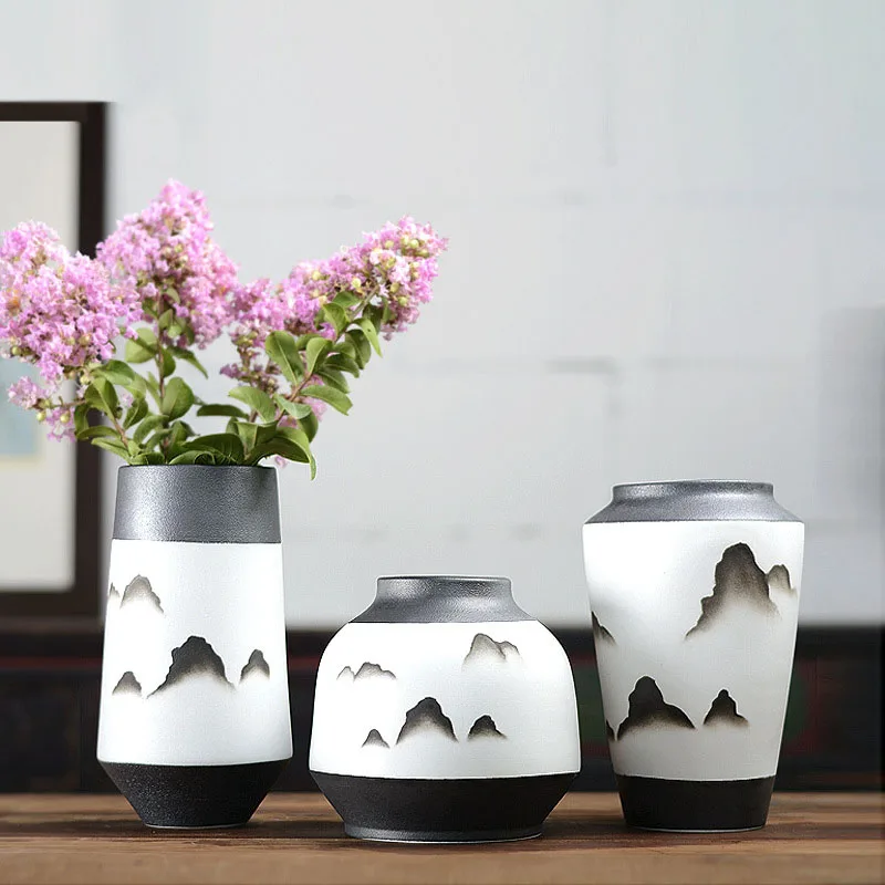 Chinese Style Decoration Jingdezhen Hand-painted Ceramic Vase Three-piece Chinese Style Ink Color Landscape Creative Gift
Chinese Style Decoration Jingdezhen Hand-painted Ceramic Vase Three-piece Chinese Style Ink Color Landscape Creative Gift