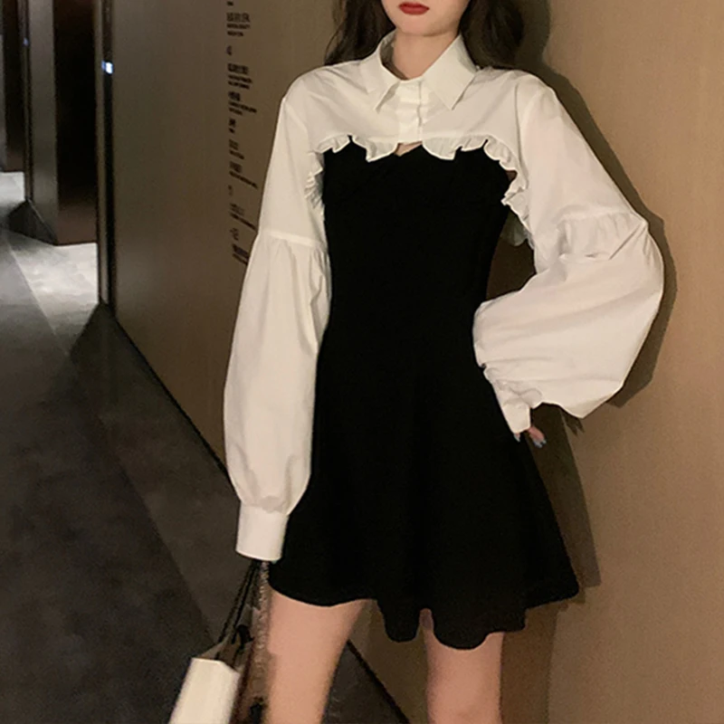 Women Long Sleeve Sweet Empire High Street Mini Dress Gothic Dress Korean Summer 2021 Female Outfits
Women Long Sleeve Sweet Empire High Street Mini Dress Gothic Dress Korean Summer 2021 Female Outfits