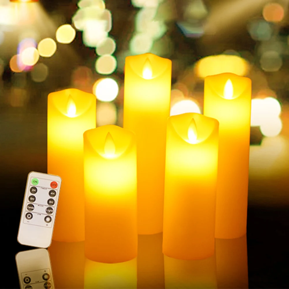 5pcs Home Decor Wedding Party Led Simulation Candle Battery Operated Flameless Electronic 
5pcs Home Decor Wedding Party Led Simulation Candle Battery Operated Flameless Electronic