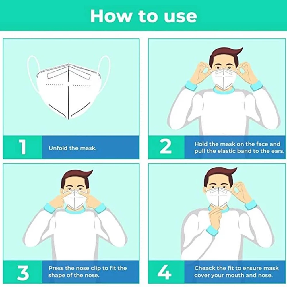 100PCS Reusable FFP2 Masks CE KN95 Face Mask 5 Layers Filter 95% PM2.5 Mouth Masks mascarillas Protective Mask For Adult
100PCS Reusable FFP2 Masks CE KN95 Face Mask 5 Layers Filter 95% PM2.5 Mouth Masks mascarillas Protective Mask For Adult