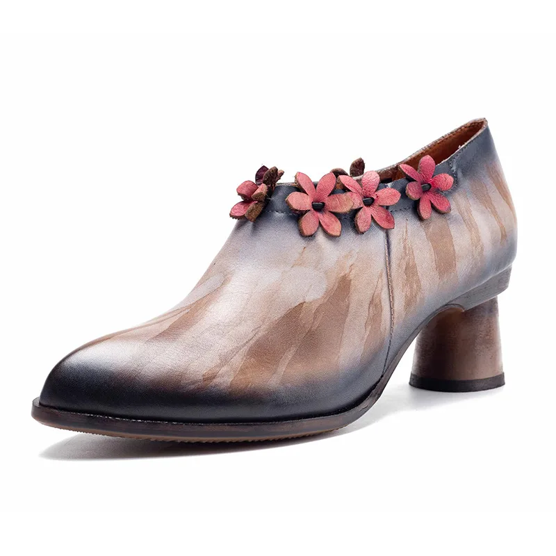 leather high heel shoes thick heel 2020 Autumn New Handmade Flower deep mouth single shoes cow leather women's shoes
leather high heel shoes thick heel 2020 Autumn New Handmade Flower deep mouth single shoes cow leather women's shoes