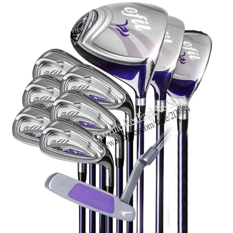 

New Women Golf Clubs EFIL Compelete Set Golf Driver 3/5Wood Irons L Flex Graphite Shaft Free Shipping No Bag