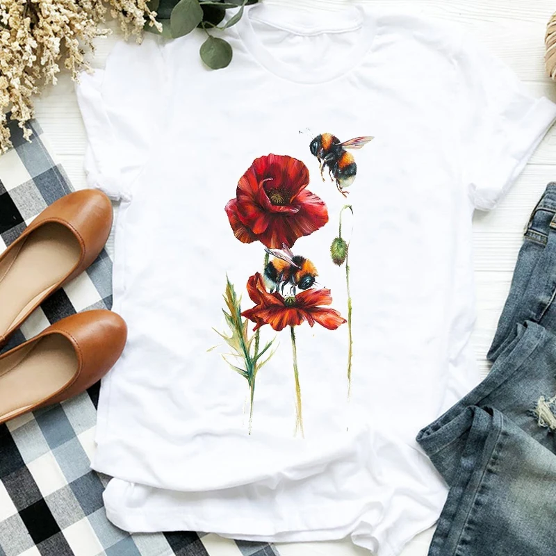 Women Lady Floral Watercolor Bee Fashion Casual 90s Print T Tee Womens Tshirt for Female Shirt Clothes Top Graphic T-shirt
Women Lady Floral Watercolor Bee Fashion Casual 90s Print T Tee Womens Tshirt for Female Shirt Clothes Top Graphic T-shirt
