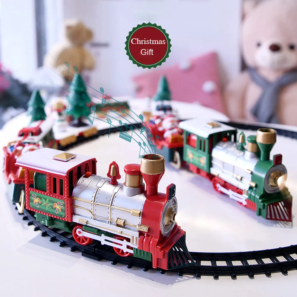 Lights And Sounds Christmas Train Set Railway Tracks Toys Xmas Train Gift Electric Railway Train Set w/ Locomotive Engine Cars
Lights And Sounds Christmas Train Set Railway Tracks Toys Xmas Train Gift Electric Railway Train Set w/ Locomotive Engine Cars