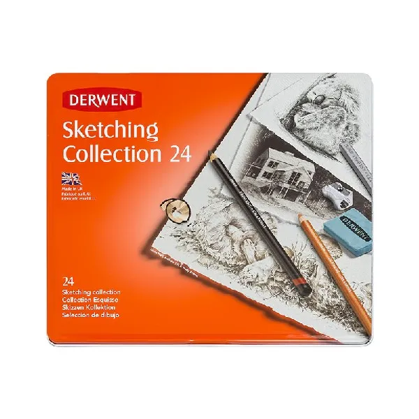 Набор карандашей Sketching Collection 24 цвета в металлической упаковке | Канцтовары для