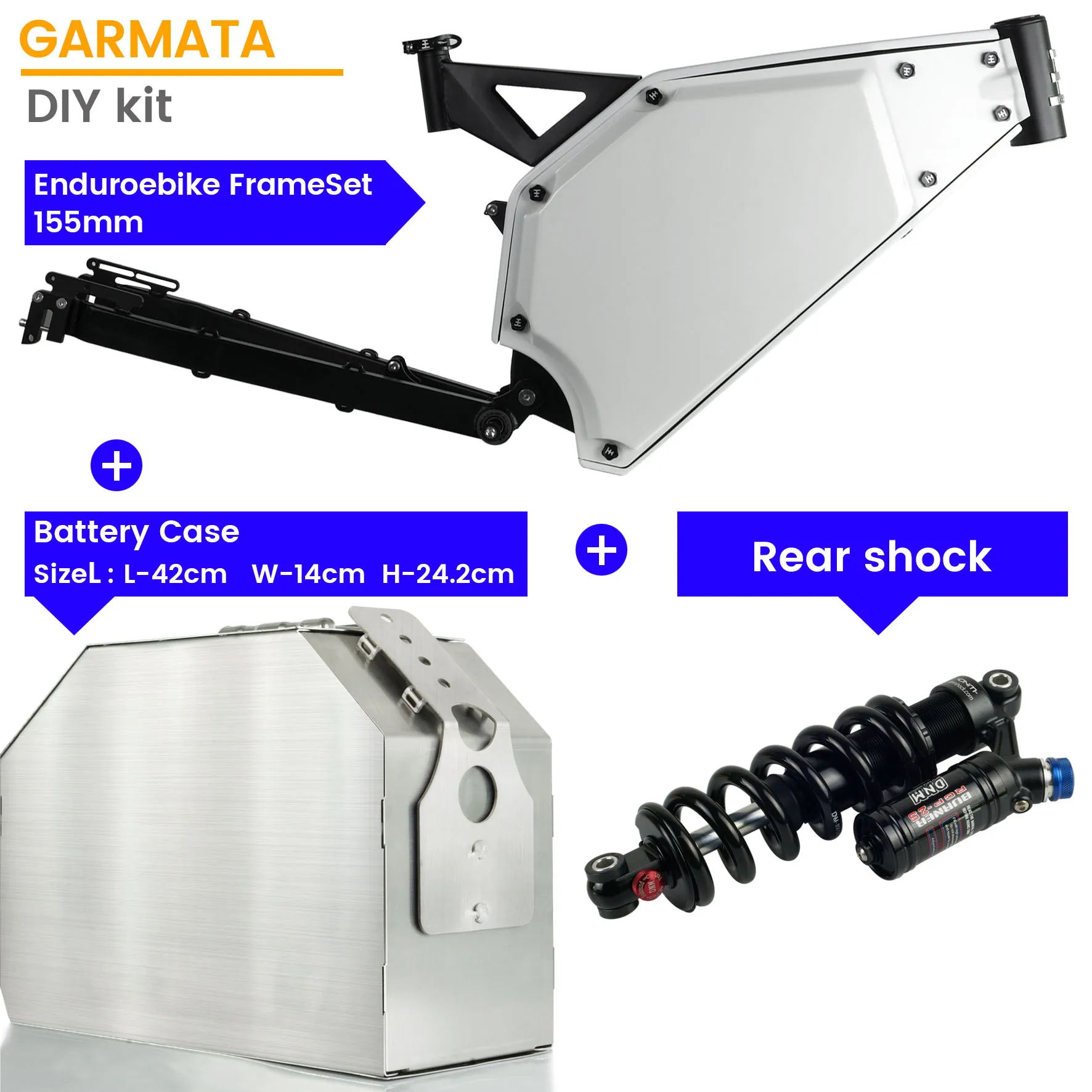 DIY e-bike Kit NEW Enduro frameset+Battery Case+rear shock high power electric bicycle frame/long range courier bike frame
DIY e-bike Kit NEW Enduro frameset+Battery Case+rear shock high power electric bicycle frame/long range courier bike frame