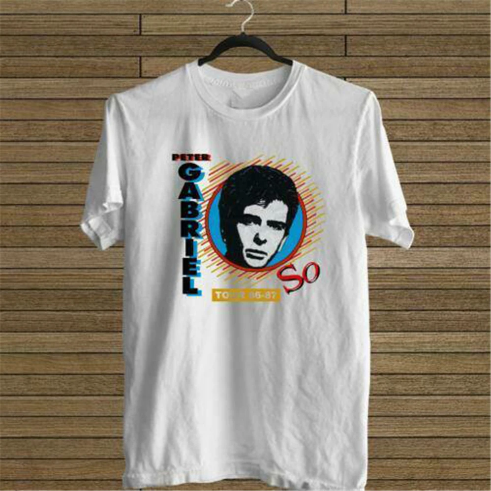 Новая белая футболка Питера Габриэля тура модель 1986 1987 размер США Em1 M Xl 2Xl 23Xl