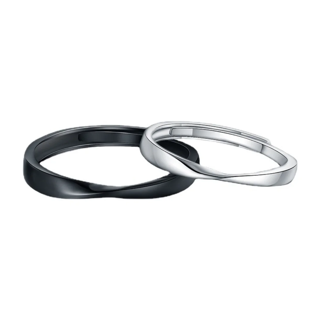 Classic Mobius ring black and white couple ring opening male and female ring fashion design single product jewelry
Classic Mobius ring black and white couple ring opening male and female ring fashion design single product jewelry