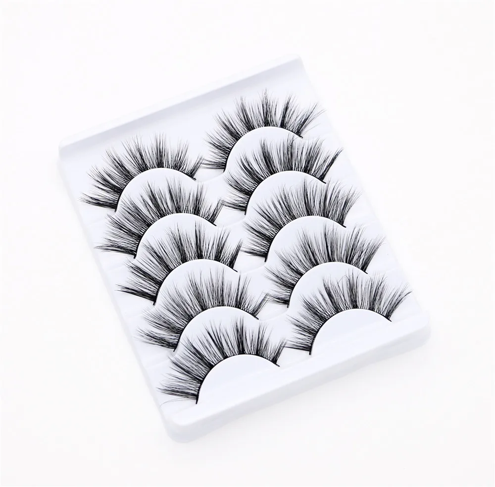 5 pairs of 3D three-dimensional natural eyelashes with elongated clustered fiber hard stem false eyelashes
5 pairs of 3D three-dimensional natural eyelashes with elongated clustered fiber hard stem false eyelashes