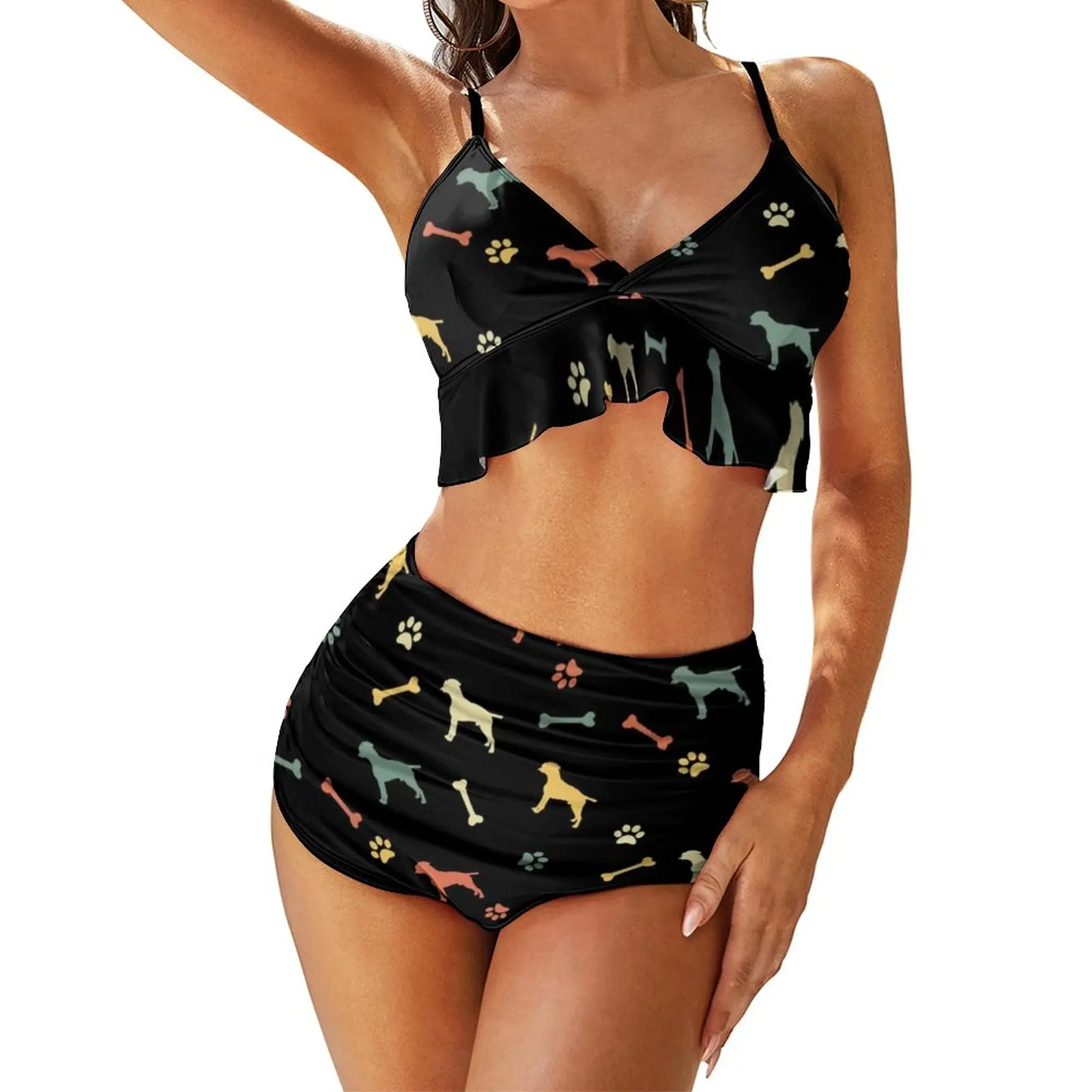 Boxer Dog Bikini Swimsuit Adjustable Fashionable Two Piece Swimwear For Big Breasts Novelty Sport Bathing Suit
Boxer Dog Bikini Swimsuit Adjustable Fashionable Two Piece Swimwear For Big Breasts Novelty Sport Bathing Suit
