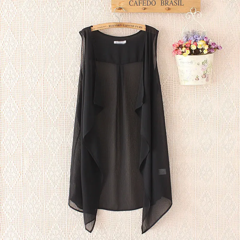 Korean Chiffon Vest Women's Summer Thin Medium Length Large Size Slim Versatile Cardigan Cape Vest Casual Coat
Korean Chiffon Vest Women's Summer Thin Medium Length Large Size Slim Versatile Cardigan Cape Vest Casual Coat