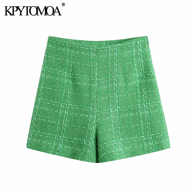 KPYTOMOA Women Chic Fashion With Lining Tweed Shorts Vintage High Waist Back Zipper Female Short Pants Mujer
KPYTOMOA Women Chic Fashion With Lining Tweed Shorts Vintage High Waist Back Zipper Female Short Pants Mujer