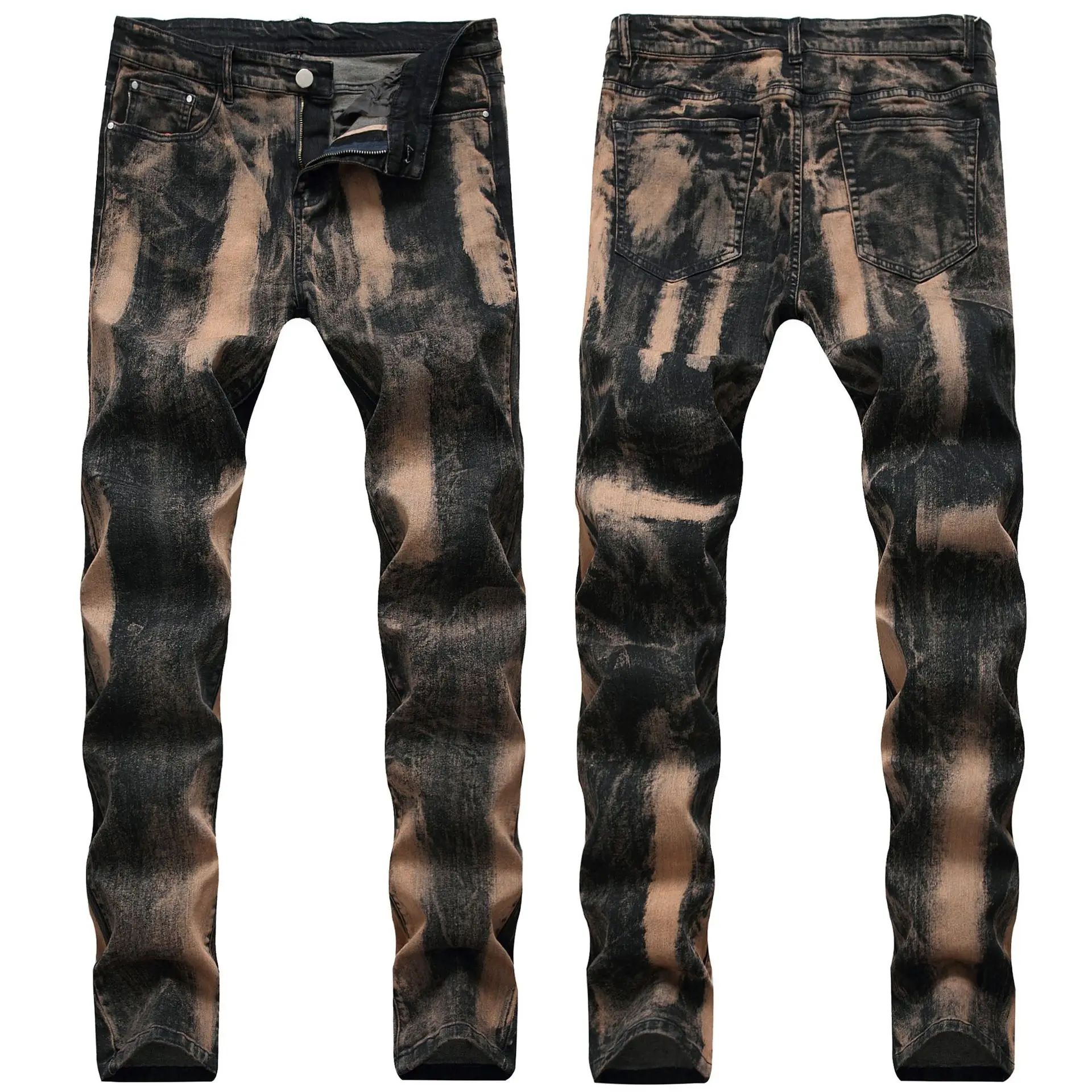 High Quality Men Slim-fit Stretch Denim Pants, Color Paint Printed Stone Wash Distressed Casual Jeans,Cool& Sexy Stylish Jeans
High Quality Men Slim-fit Stretch Denim Pants, Color Paint Printed Stone Wash Distressed Casual Jeans,Cool& Sexy Stylish Jeans