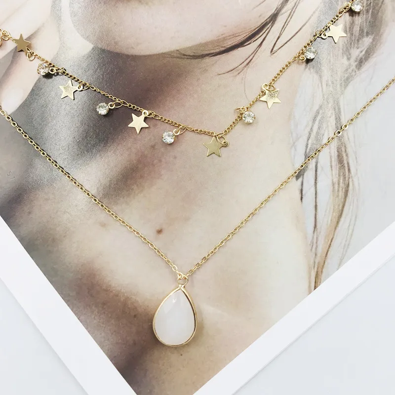 Creative crystal women layered necklace crystal pendant fashion chain love necklace Birthday gift for girls
Creative crystal women layered necklace crystal pendant fashion chain love necklace Birthday gift for girls