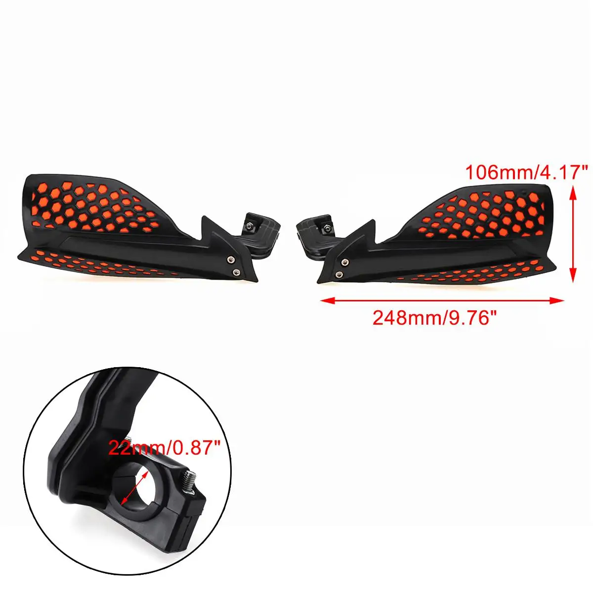 106x248mm Motocross Hand Guard 22mm Handlebar Falling Protection For Motorcycle Dirt Pit Bike ATV Quads With Handbar
106x248mm Motocross Hand Guard 22mm Handlebar Falling Protection For Motorcycle Dirt Pit Bike ATV Quads With Handbar