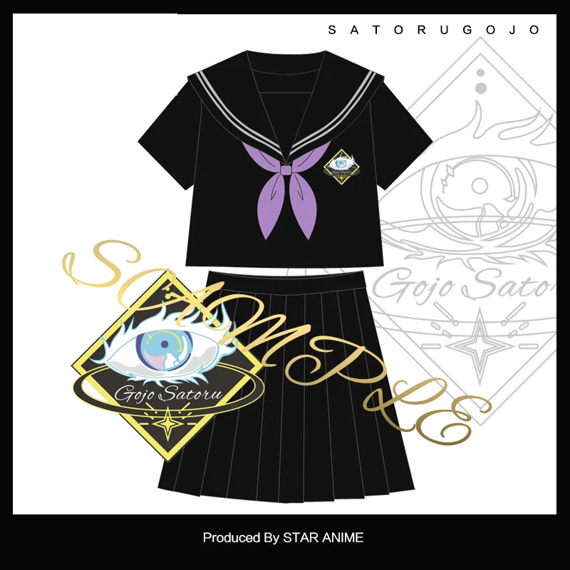 Japan Anime Jujutsu Kaisen Gojo Satoru Lolita Girls Sailor Suit Short Sleeve School Uniforms Cosplay Women Summer Skirt Tops
Japan Anime Jujutsu Kaisen Gojo Satoru Lolita Girls Sailor Suit Short Sleeve School Uniforms Cosplay Women Summer Skirt Tops