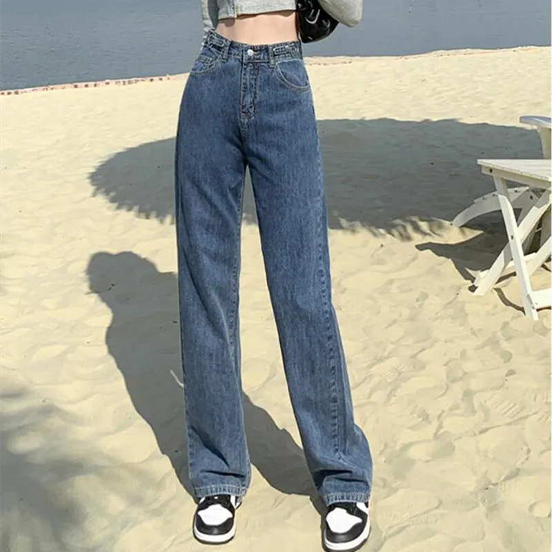 Женские джинсы с высокой талией, джинсовая одежда с широкими штанинами, синяя уличная одежда, винтажные Качественные прямые брюки в стиле Х...
Женские джинсы с высокой талией, джинсовая одежда с широкими штанинами, синяя уличная одежда, винтажные Качественные прямые брюки в стиле Х...