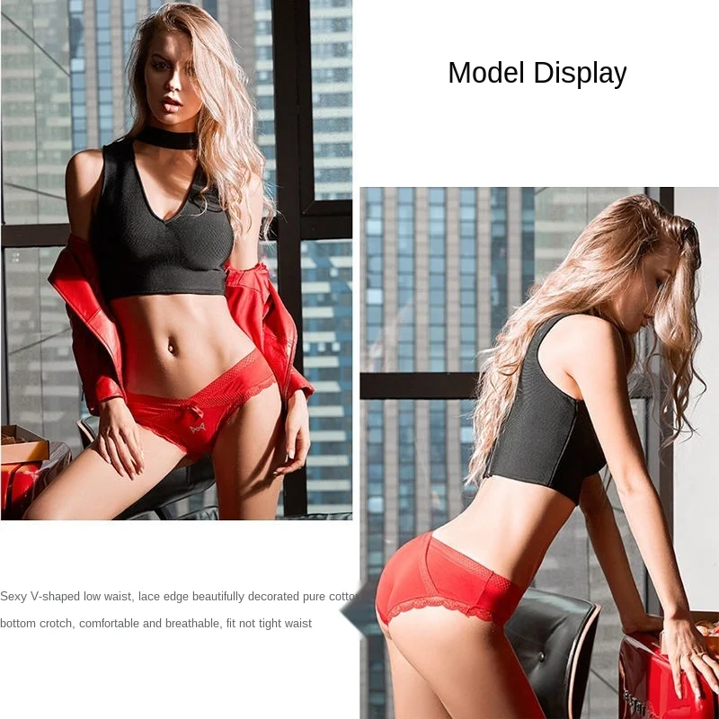 MiiOW Sexy Lace Underwear Women Confused Pure Cotton Cotton Crotch Thin Hot Girl Transparent Low Waist Briefs
MiiOW Sexy Lace Underwear Women Confused Pure Cotton Cotton Crotch Thin Hot Girl Transparent Low Waist Briefs
