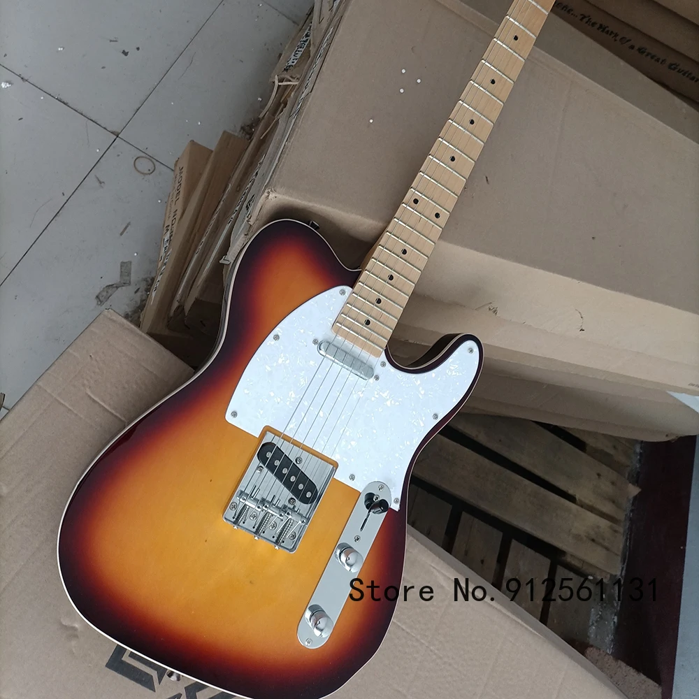 Бесплатная доставка, электрическая гитара Sunburst с 6 струнами табака и кленовым грифом, белая перламутровая накладка
Бесплатная доставка, электрическая гитара Sunburst с 6 струнами табака и кленовым грифом, белая перламутровая накладка