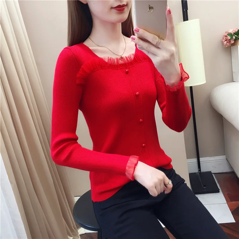 Вязаный свитер из сетчатой пряжи, Зимний новый стильный Топ, облегающий женский свитер черного цвета
Вязаный свитер из сетчатой пряжи, Зимний новый стильный Топ, облегающий женский свитер черного цвета