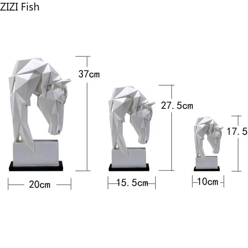 Modern and Simple Geometric Horse Head Crafts Ornaments Animal Head Sculpture Living Room Entrance Home Decoration Accessories
Modern and Simple Geometric Horse Head Crafts Ornaments Animal Head Sculpture Living Room Entrance Home Decoration Accessories