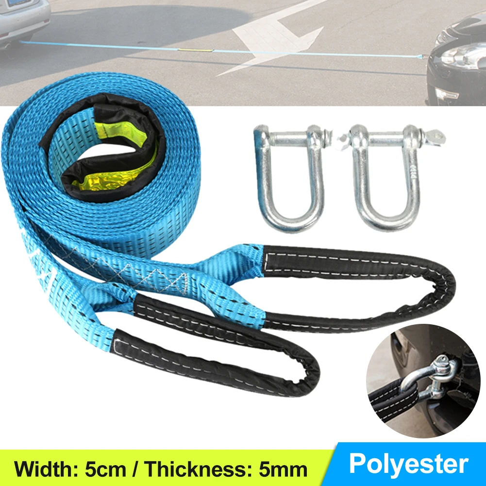 8 Tons Nylon Towing Rope For Trolley Heavy Duty Car Emergency High Strength Car Towing Rope Strap With U-shaped Hooks 3/5 Meters
8 Tons Nylon Towing Rope For Trolley Heavy Duty Car Emergency High Strength Car Towing Rope Strap With U-shaped Hooks 3/5 Meters
