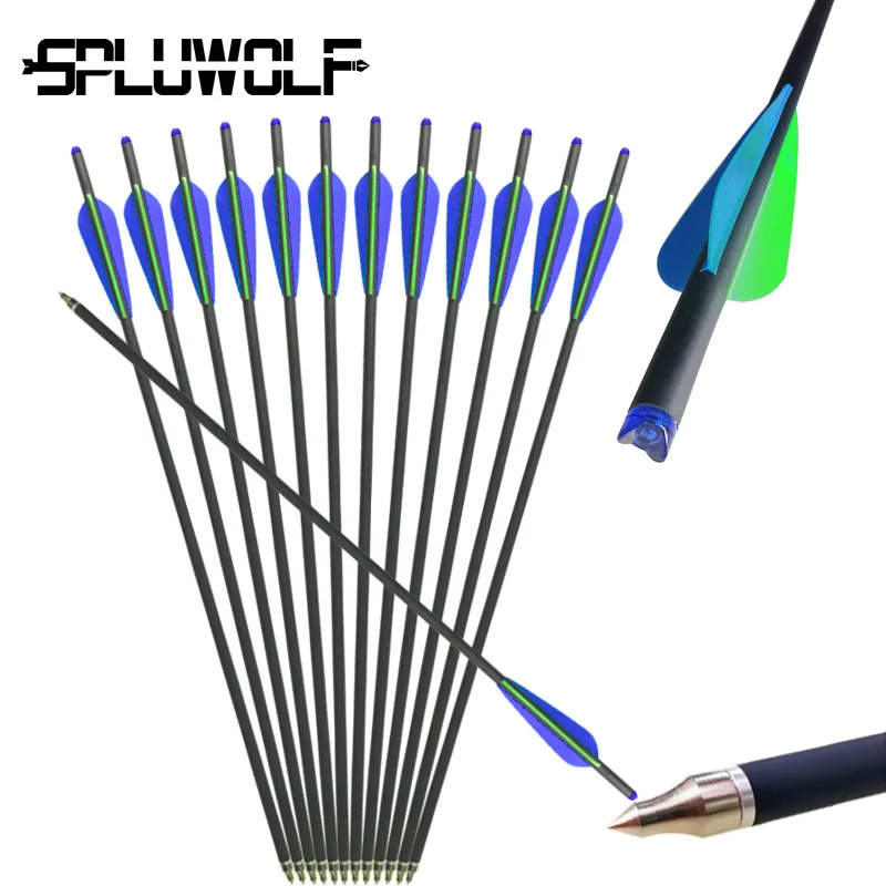 12 PCS Archery Hunting Crossbow Bolts 22" 20" inch 18"17" 16"13.5" Carbon Arrows 400 Spine
12 PCS Archery Hunting Crossbow Bolts 22" 20" inch 18"17" 16"13.5" Carbon Arrows 400 Spine