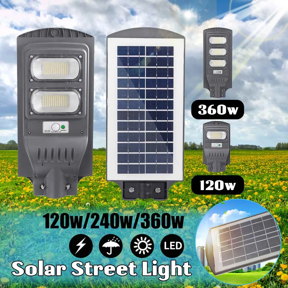 120W/240W/360W All in One LED Solar Street Light Radars PIR Motion Sensor Wall Light Waterproof Area Lamp For Street Wall
120W/240W/360W All in One LED Solar Street Light Radars PIR Motion Sensor Wall Light Waterproof Area Lamp For Street Wall