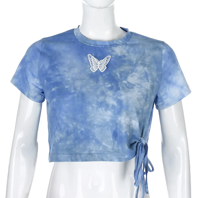 OneLineFox Ruched Drawstring Tie Dye Print Casual Cropped Tshirt Butterfly Summer Short Sleeve Ladies Harajuku Crop Top T Shirt
OneLineFox Ruched Drawstring Tie Dye Print Casual Cropped Tshirt Butterfly Summer Short Sleeve Ladies Harajuku Crop Top T Shirt